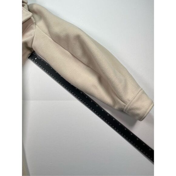 NWT Oak + Fort Wool Blend Lined Long Single Breast Ivory Car Lady Coat Size XS - Picture 12 of 13